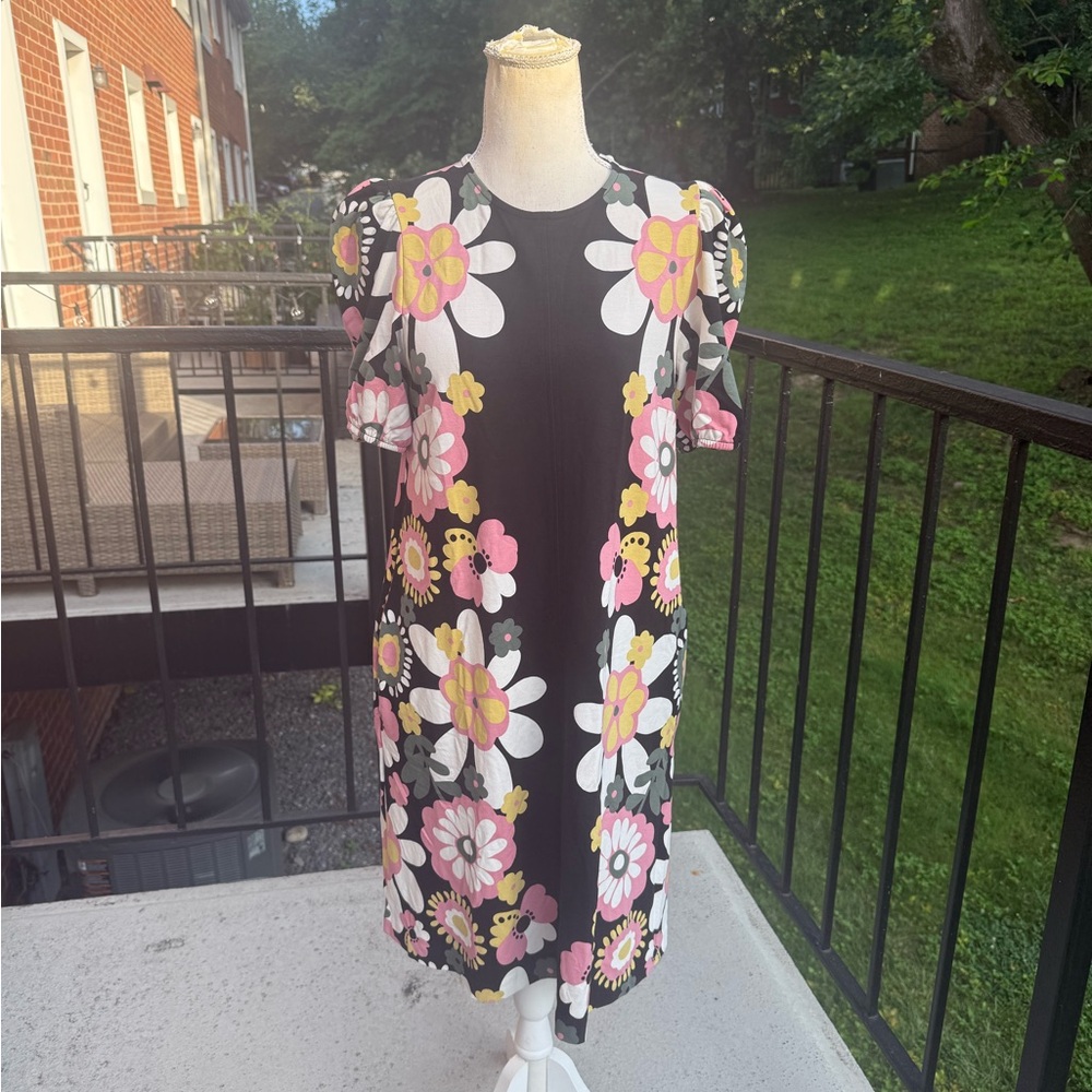 Boden Floral Puff Sleeve Dress Size 8 - Picture 13 of 13